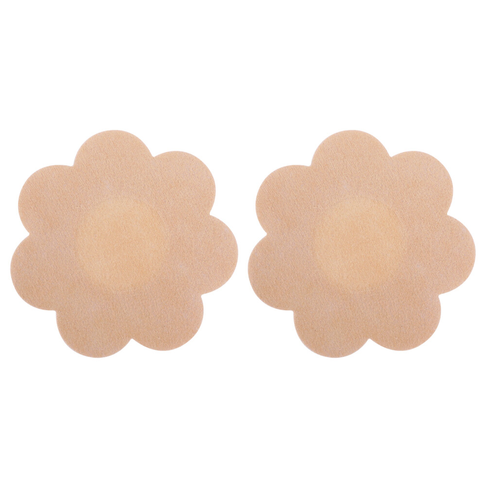 1 Pair Disposable Breast Patch Anti-penetration Anti-exposure Round Plum Blossom Invisible Bra