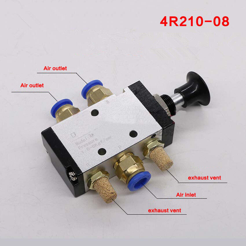 1PC Pull the valve mechanical valve pneumatic switch two three-way 5 pass 4R210-08 control cylinder valve AA