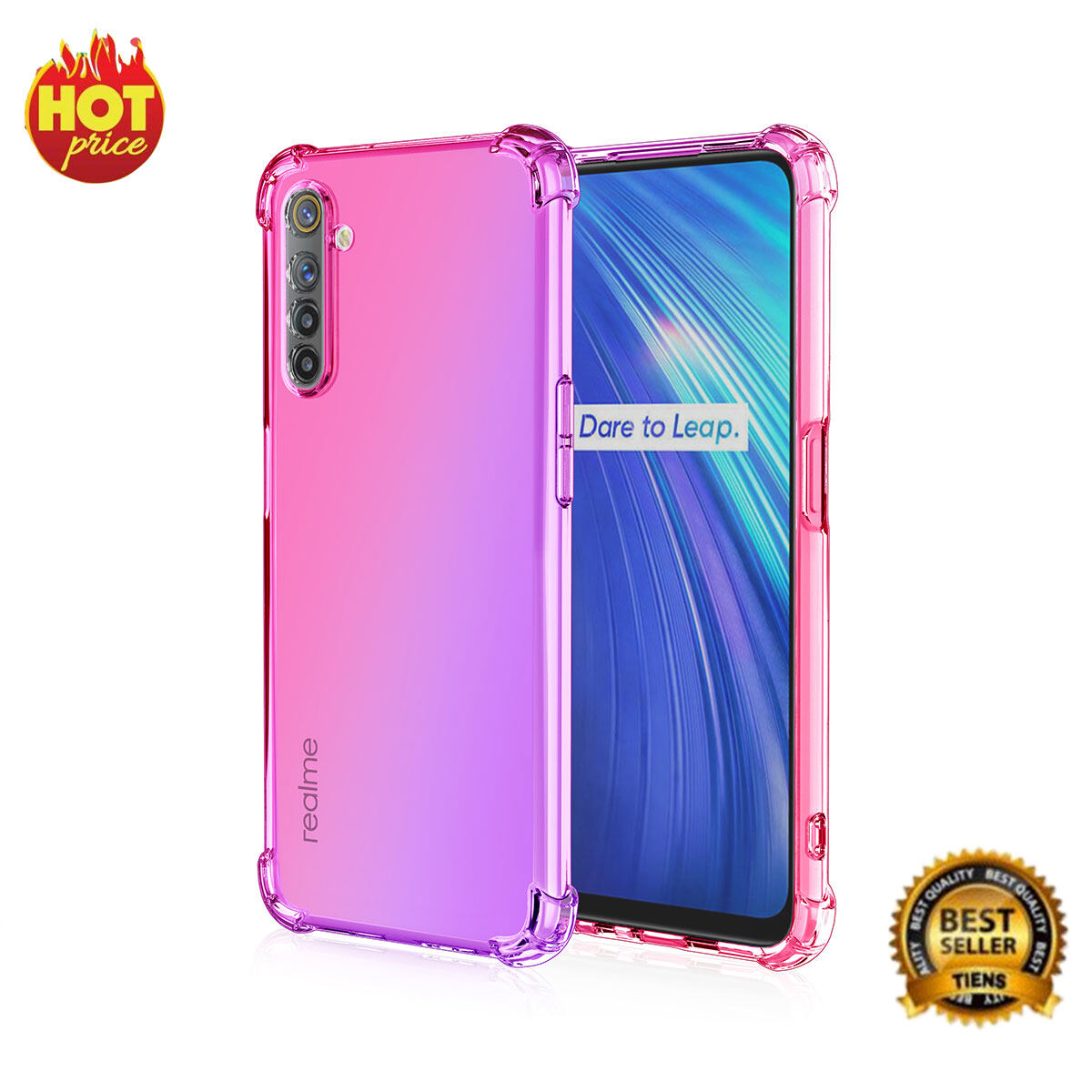 XICCI For OPPO Realme 6 Pro Gradient Color Case Cover Soft TPU Silicone Phone cases Back Cover Shockproof Casing