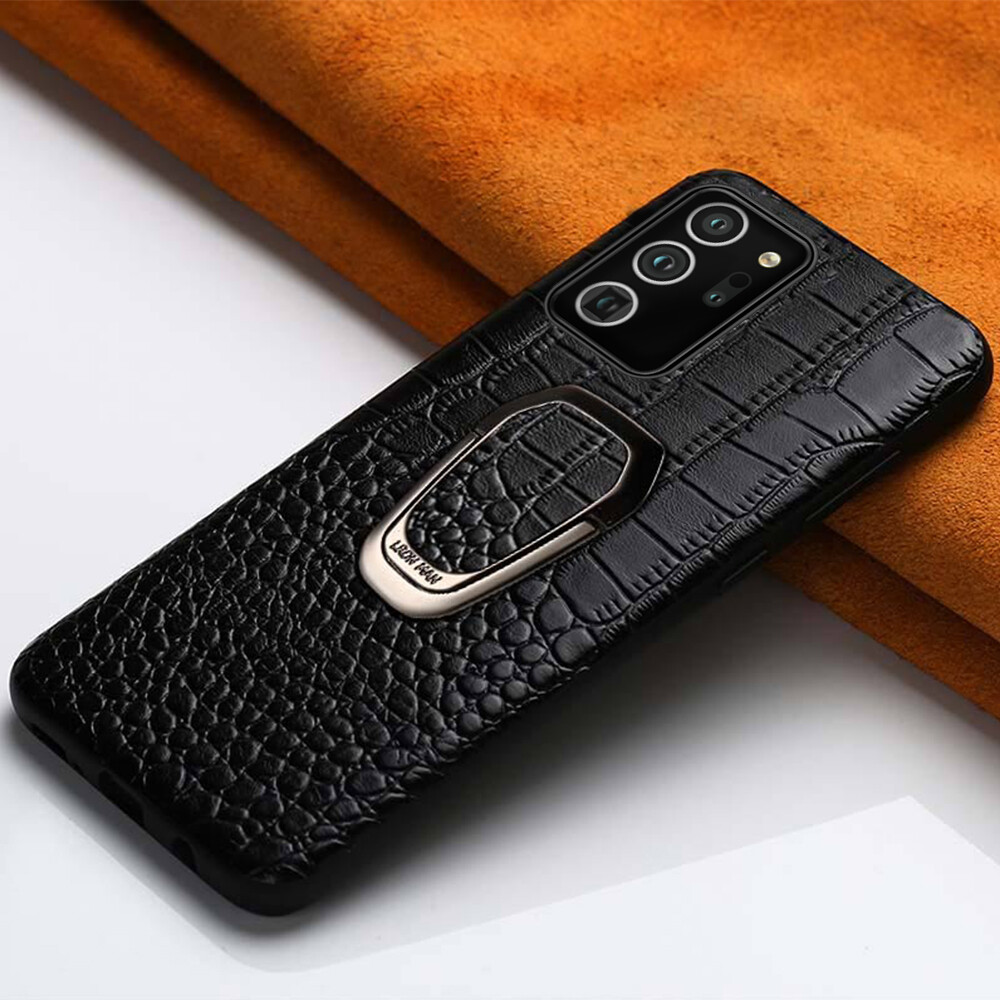 Genuine Cowhide Leather Phone Case For Samsung Galaxy S24 Ultra S22 S21 S23 Ultra S22 S23 Plus S20 S21 FE Note 20 Ultra S20 Ultra S10 Plus A51 5G Samsung Galaxy Note10 plus A53 A52 Support Cover