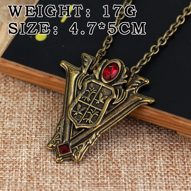 MQCHUN Timeless classic Twilight Saga Eclipse Silvery Necklace Pendant New Moon Volturi Crest Jewelry Vintage Antique Gold Color