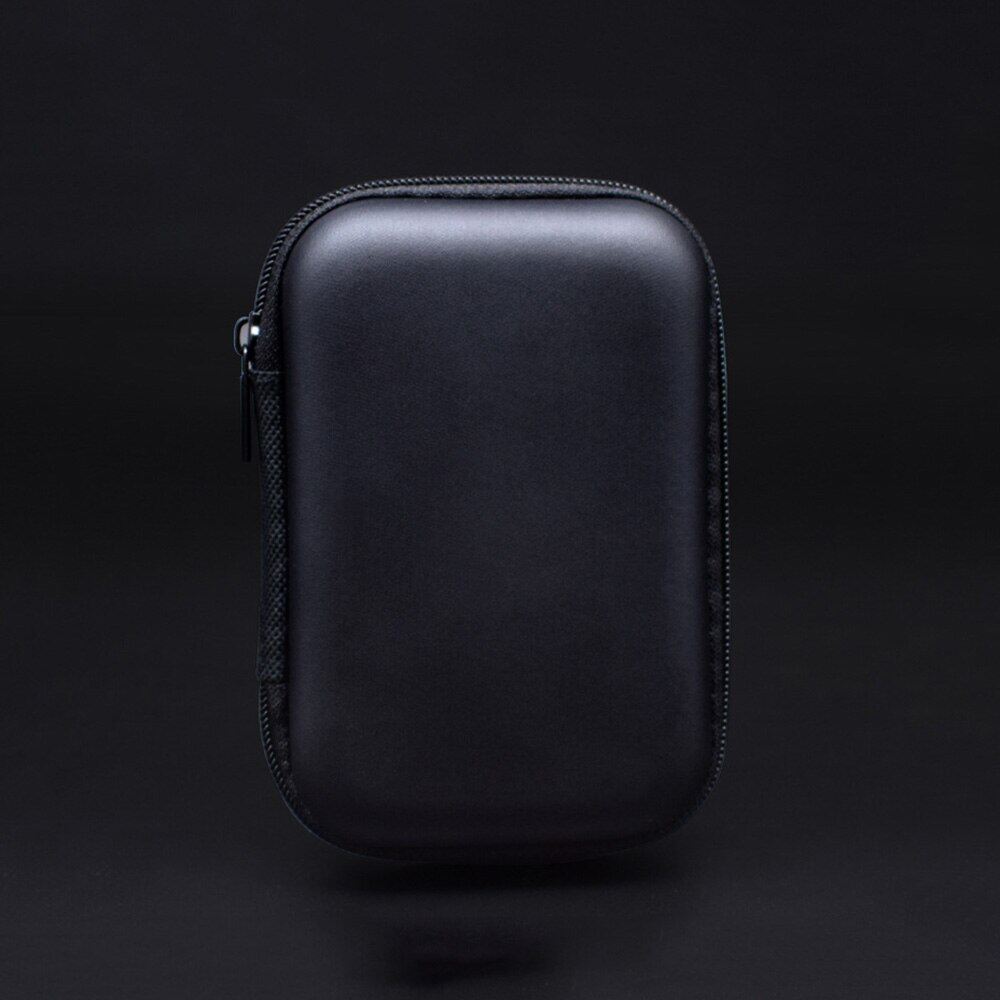 Zipper Hard Earphone Case PU Leather Headphone Storage Bag Protective Usb Cable Organizer Portable Earbuds Pouch Box
