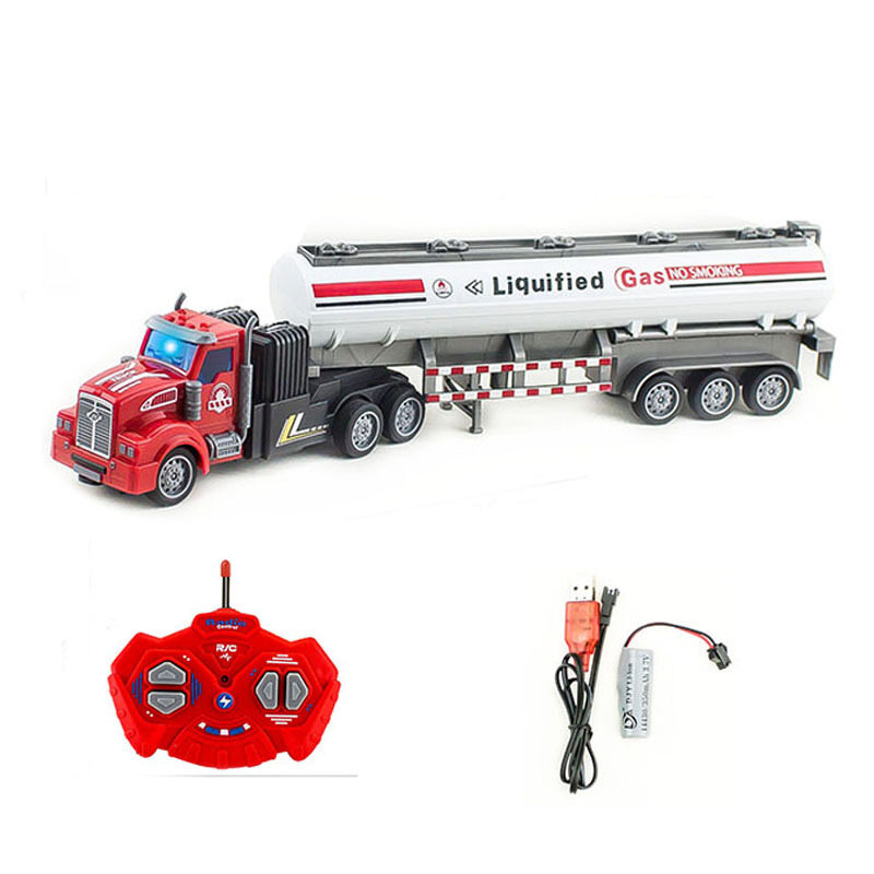 TOYSMARS 1:48 Die-cast Truck Toy Remote Control Construction Car Tanker Heavy Transport Dump Truck Semi-Trailer Heavy-Duty Lorry Lori Control Transporter Container Truck Birthday Gift for Kid Teen Boy and Girl lori kontrol