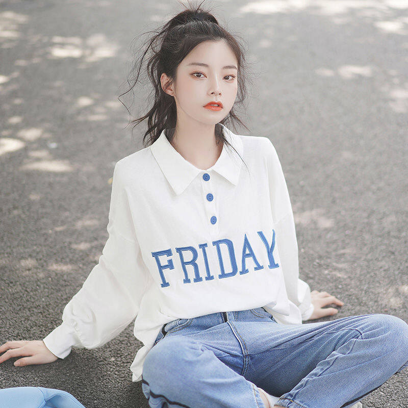 white baggy long sleeve top