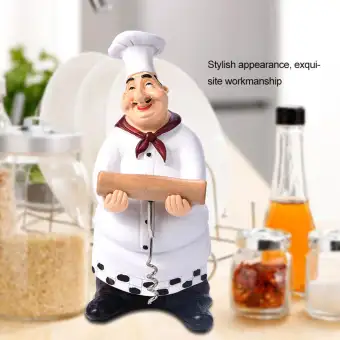 Andylike Cute Chef Statue Figurine Ornaments Vintage Home Decor