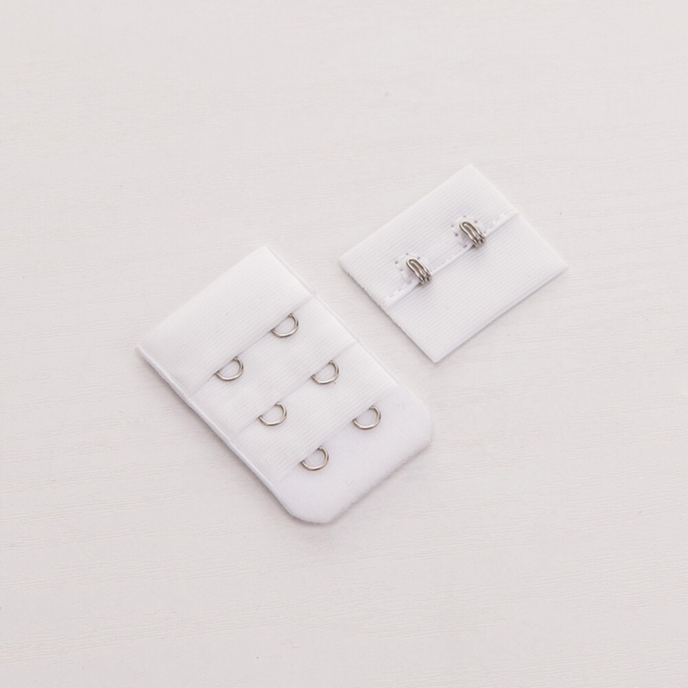1pc 3 Rows 2 Hook Bra Extension Strap Extender for Women Adjustable Belt Buckle Nylon Elastic Bra Extension Strap Hook