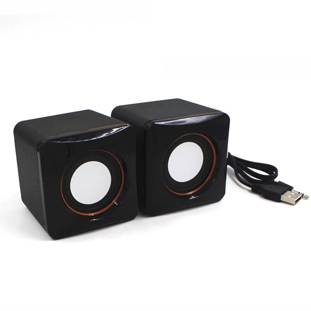 BOKEWU Mini Computer Speaker USB Wired Speakers 3D Stereo Sound Surround Loudspeaker for PC Laptop Notebook