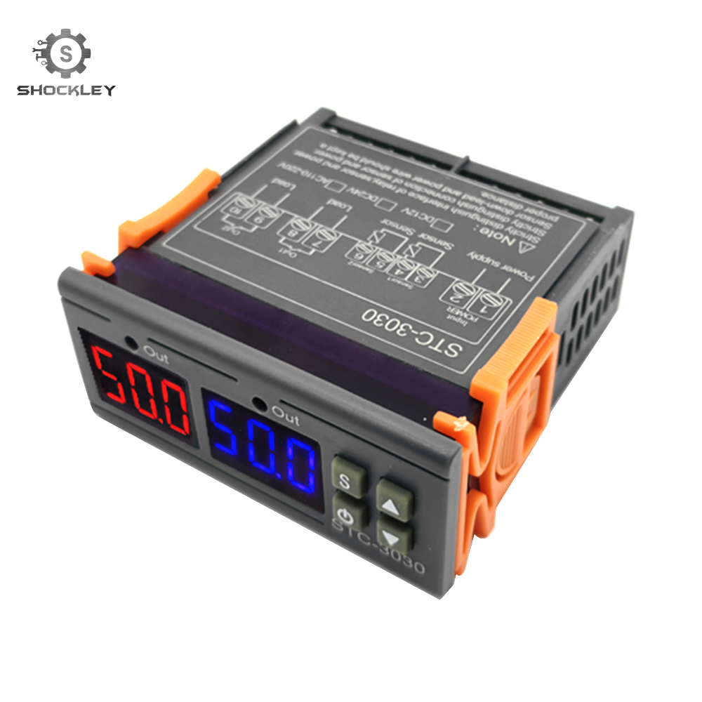 Shockley Digital Temperature Humidity Controller DC12V/DC24V AC110 220V Temperature Humidity Hygrometer Thermostat Controller