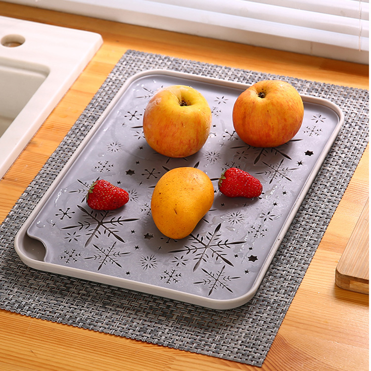 Kitchen Rectangular Tray With Net Multifunction Double Layer Utensil Drain Tray Rectangular Sink Rack ...