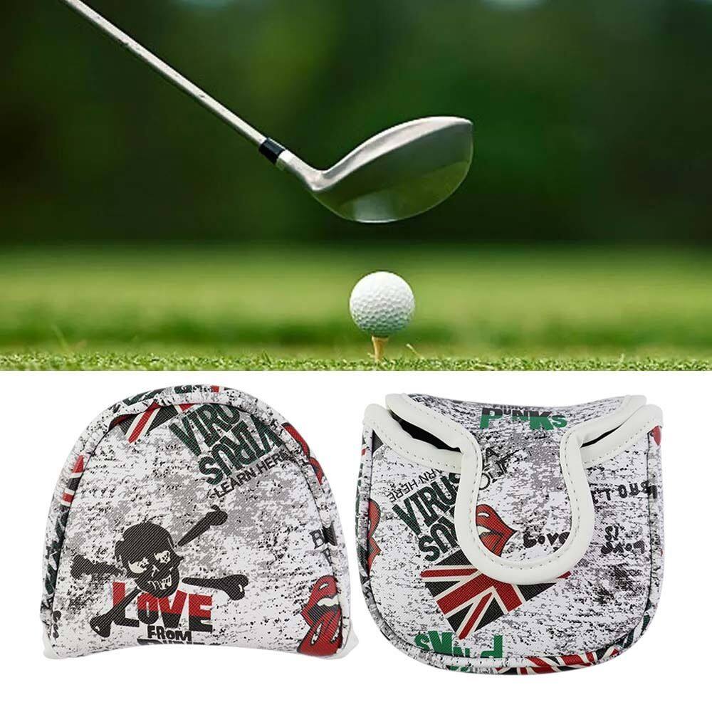 SPORTSNICE Golf Putter Durable Protective Cover Golf Training Equipment Protector Case PU Leather ic Closure Golf Mallet Putter Cover Golf Head Cover Putter Headcover Golf Putter Cover