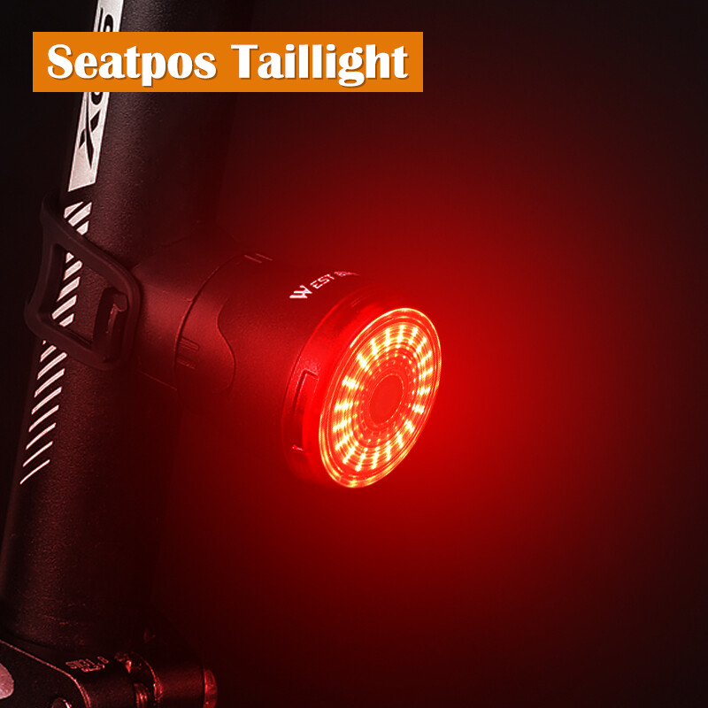 WEST BIKING Bike Light Smart Auto Brake Sensing Light USB Rechargeable Waterproof  LED Cycling Flashing Bicycle Accessories Taillight Bike Rear Light