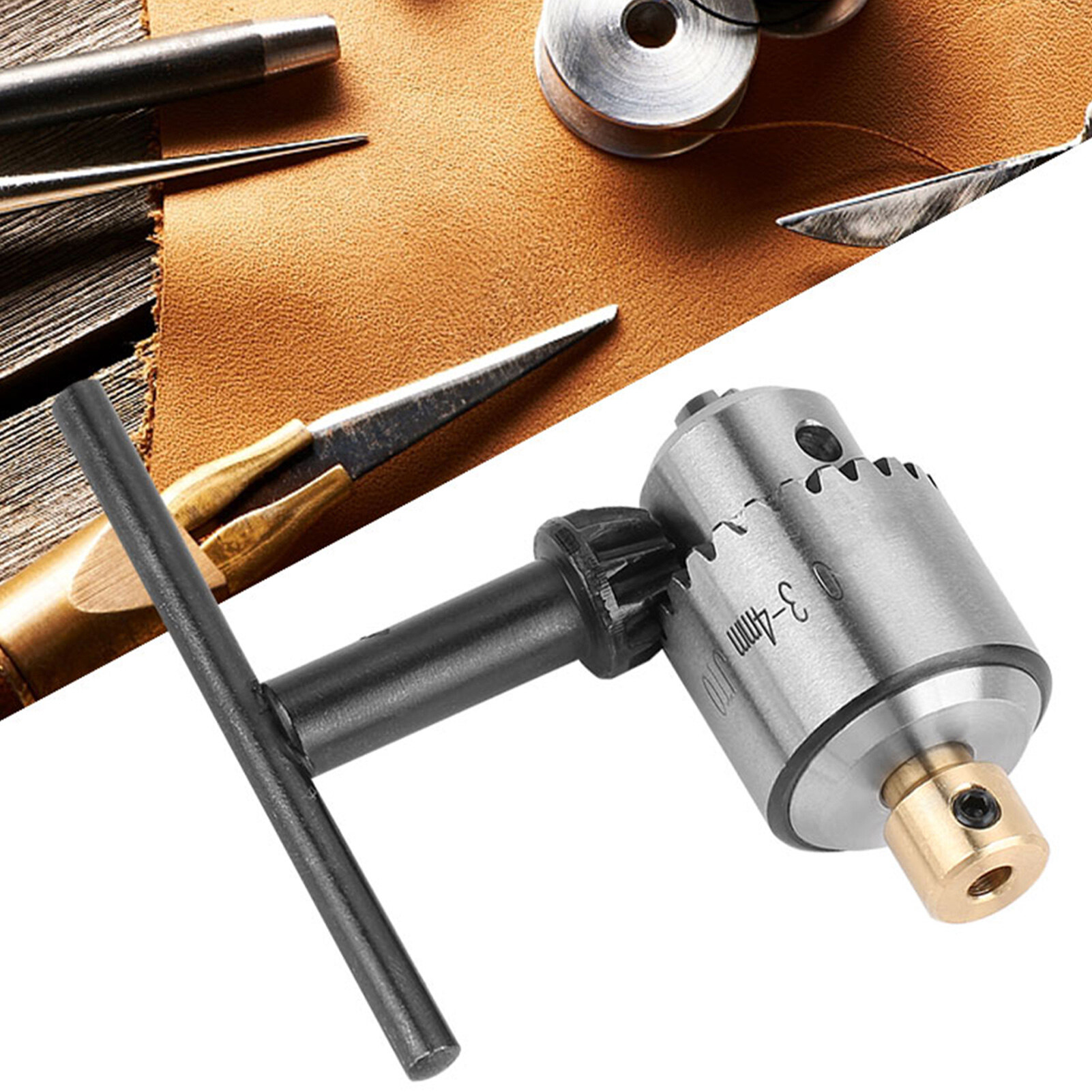Drill Chuck with Key Drill Chuck Adapter Kit Micro 0.3-4 mm JTO Taper Drill Chuck and Wrench with Chuck Key for for lathes Drills milling Machines