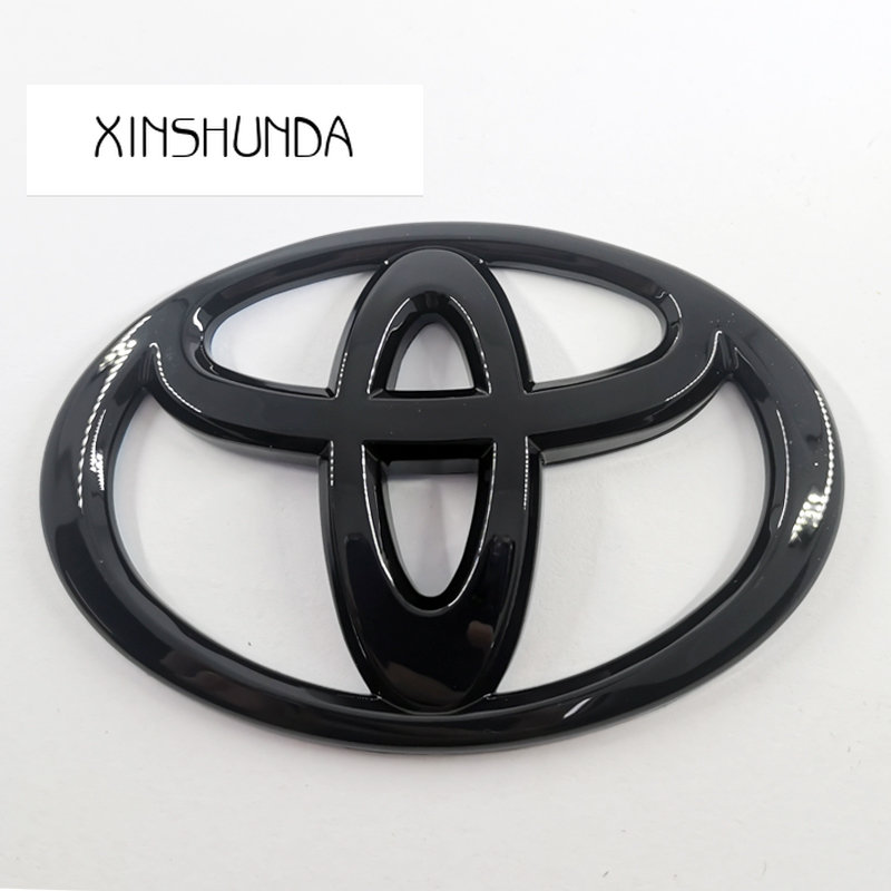 Xsd 1 x abs glossy black toyota logo car auto front rear trunk emblem sticker decal badge replacement for toyota