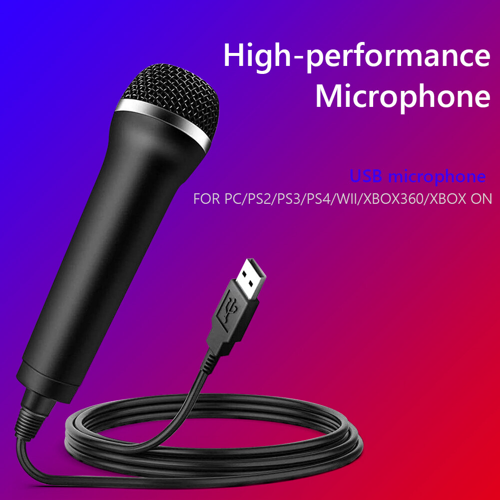 USB Wired Microphone Karaoke Mic for PS 4 PS4 Switch Wii Xbox PC