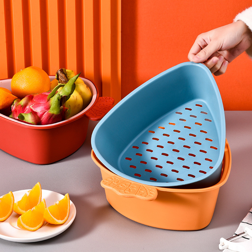 Rổ Thoát Nước Bồn Rửa Nhà Bếp Đa Năng Rổ Lọc Nước Hai Lớp Giỏ Phân Loại Đựng Đồ Nhà Bếp
