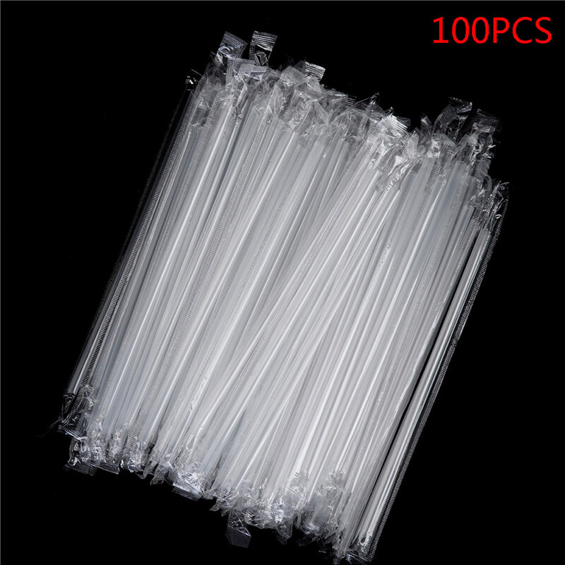 UG 100 Chiếc Ống Hút Pp Bọc Riêng Lẻ Trong Suốt Ống Hút Đồ Uống, Nguồn Cung Cấp Bên