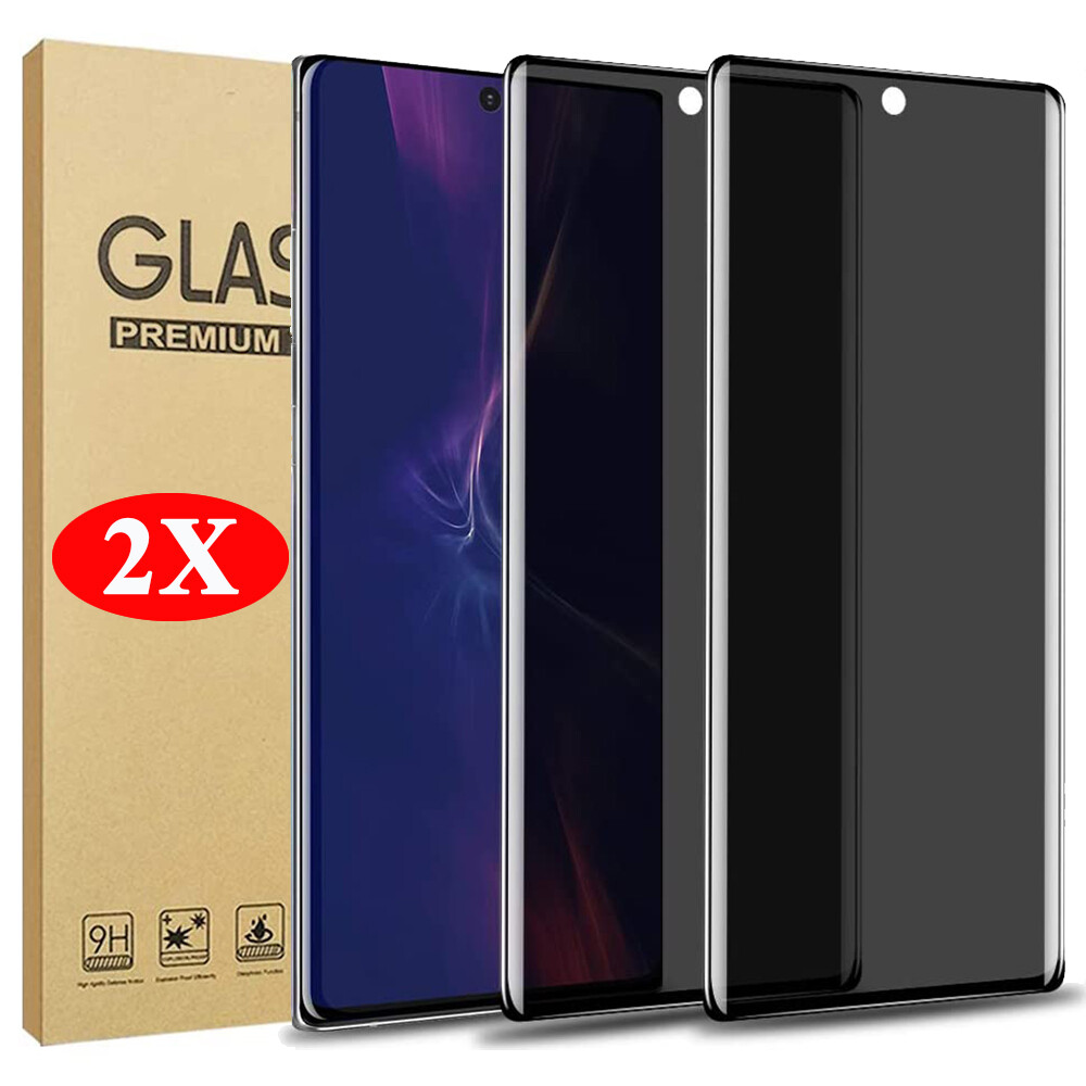 [2 Pack] Galaxy S24 Ultra/S24 Plus/S23 Ultra / Note 20 Ultra Privacy Screen Protector, Tempered Glass [Anti-Peek] [9H Hardness] [Anti-Scratch] [Easy Install] Black Screen Protector Flim for Samsung S22 Ultra/S22 Plus/S22/S21 Ultra/S21 Plus