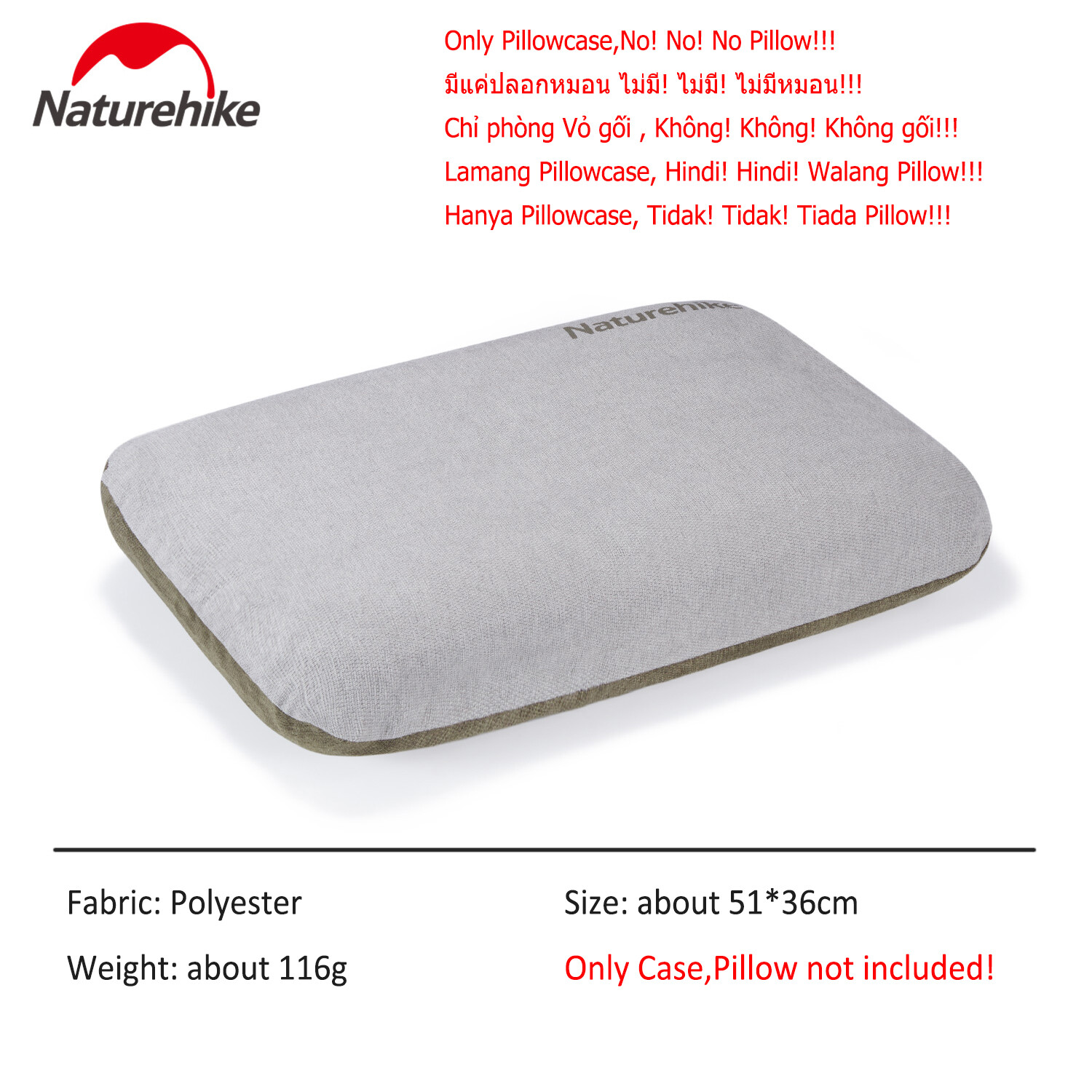 Naturehike 3D Quiet Sponge Automatic Inflatable Pillow Glamping Portable Lightweight Comfortable Elastic Fabric with Storage Bag
