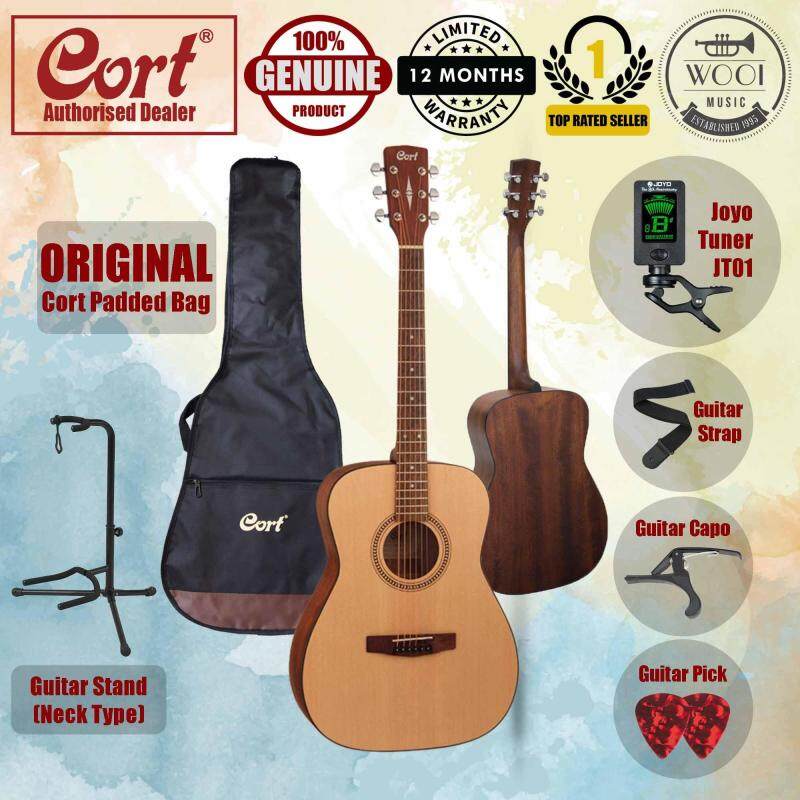 Cort AF-505 Acoustic Guitar 40 (FREE Guitar Bag, Joyo Tuner, Capo, Strap, Pick & Neck Type Frame Stand) Malaysia