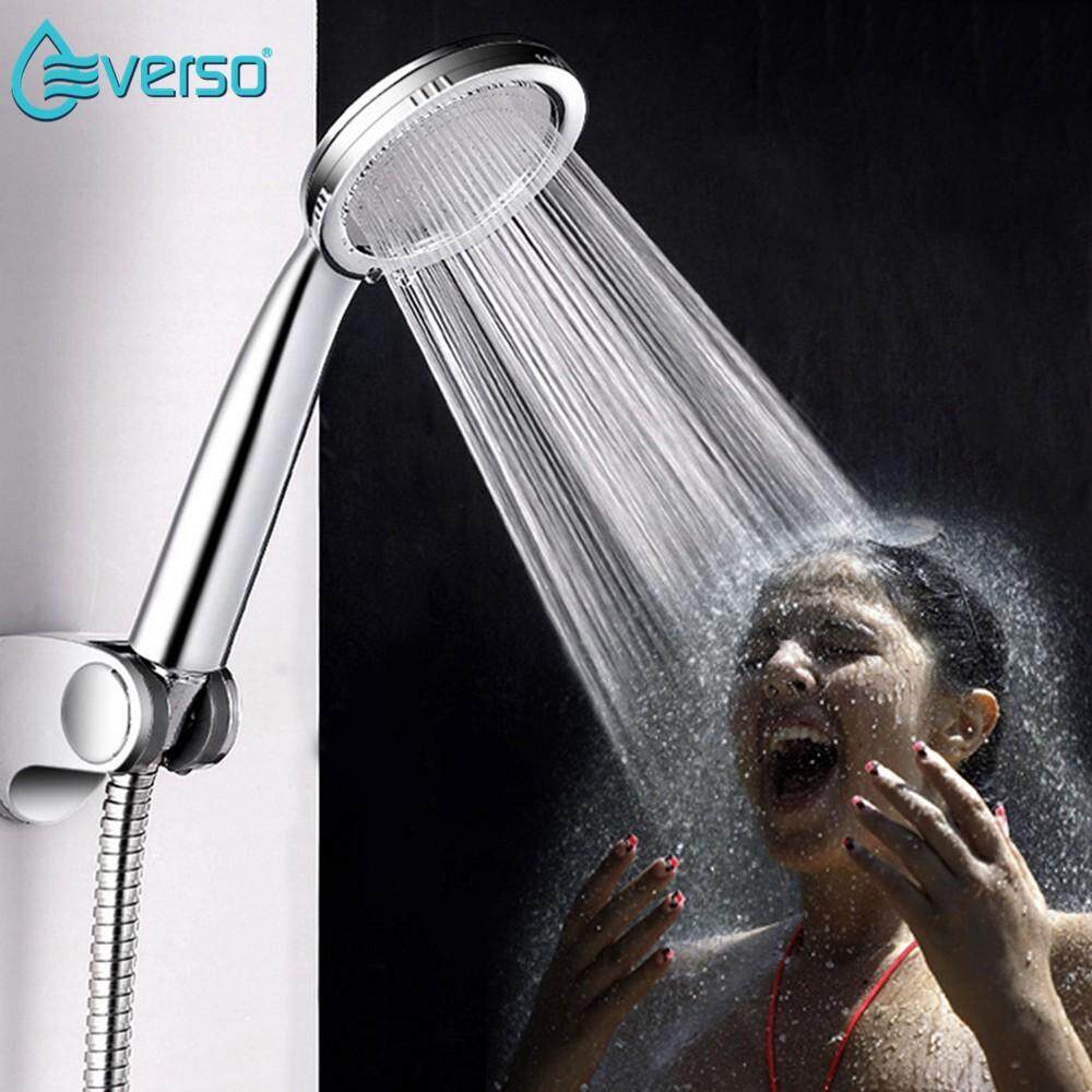 Everso High Turbo Pressure Shower Head Bathroom Powerful Energy Water Saving By Rainbowmall