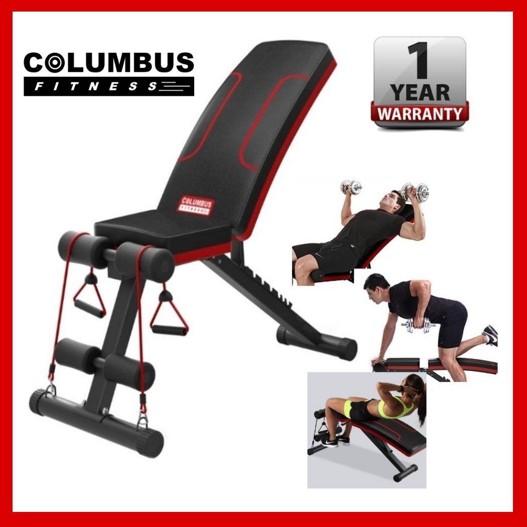 Columbus Fitness Workout Exercise Bench Sit Up Dumbbell Weight Lifting 6 Pack Training Gym Equipment Lazada