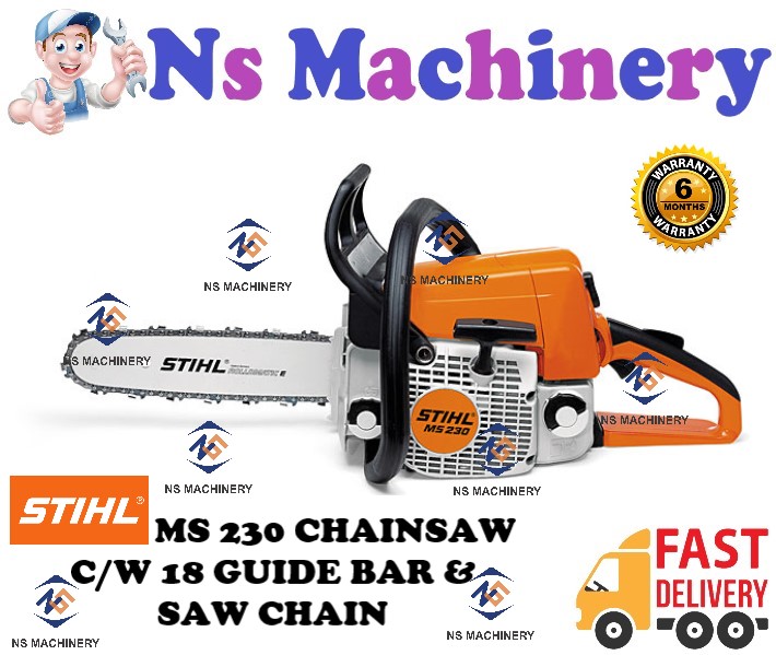 STIHL MS230 CHAINSAW C/W 18 GUIDE BAR 