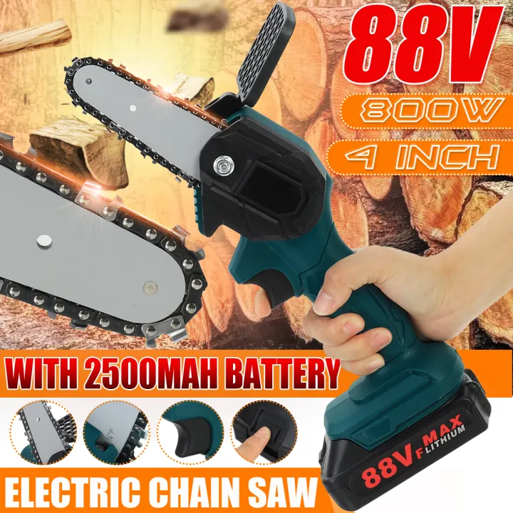 1200W Mini One-Hand Saw Woodworking Electric Chain Saw Wood Cutter UK Cordless
