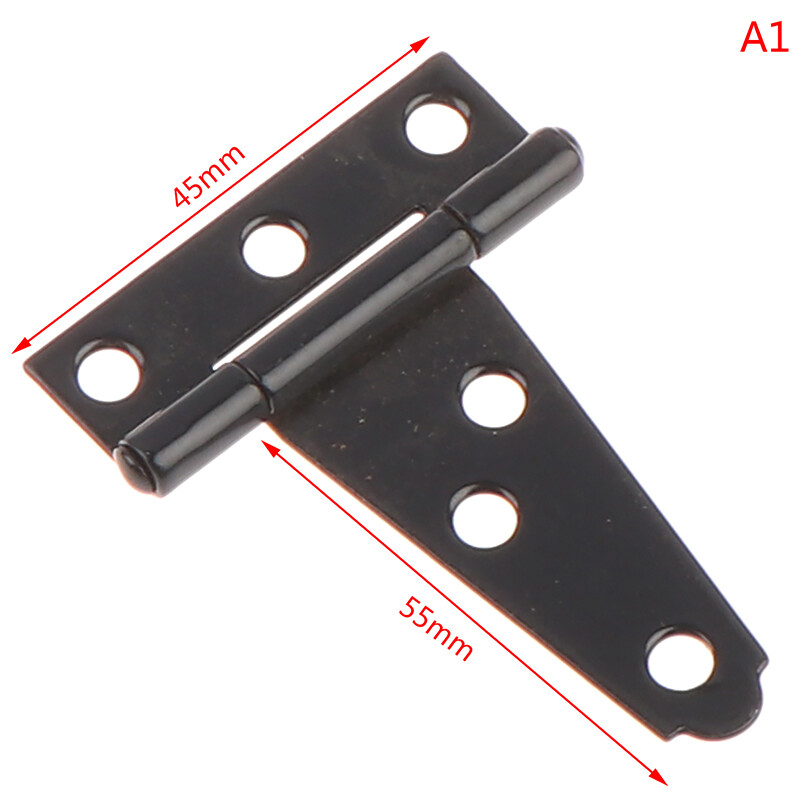 Family Black Paint T Shape Triangle Hinge Cabinet Shed Wooden Door Gate Hinges Hardware