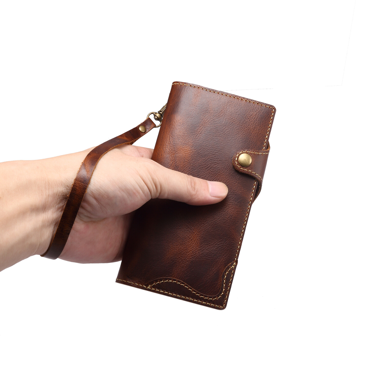 Genuine Leather Wallet Cover for Samsung Galaxy Note 8 9 10 20 Real Leather Case Galaxy Note10+ Note10 Plus Note20 Ultra with Pocket Hand Strap