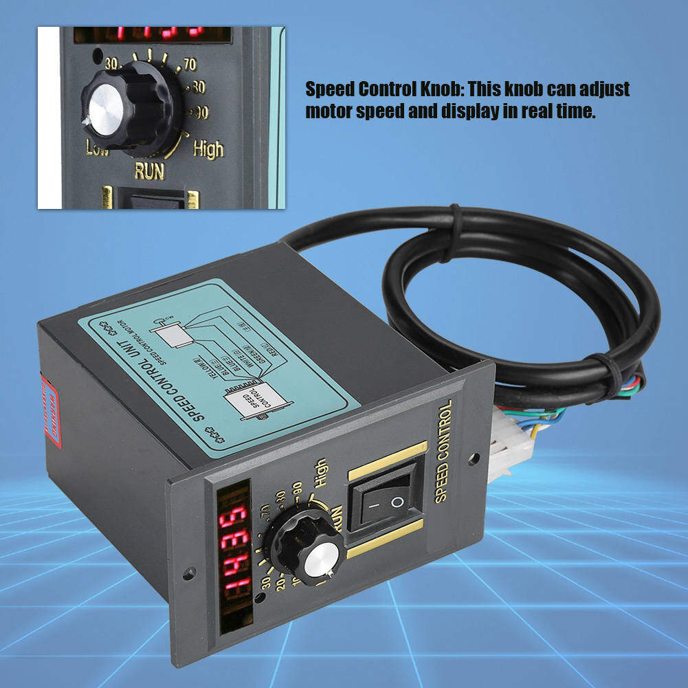 AC 220V 50Hz 15-400W Digital Adjustable Stepless Motor Motor Speed Controller Speed Controller 0-1450rpm