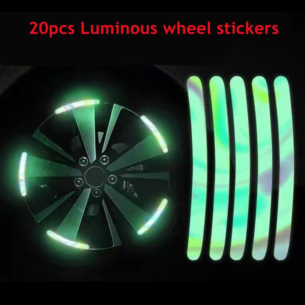 【Bluespot】 20Pcs Xe Dải Phản Quang Sticker Phản Chiếu Cao Phản Quang Xe Đạp