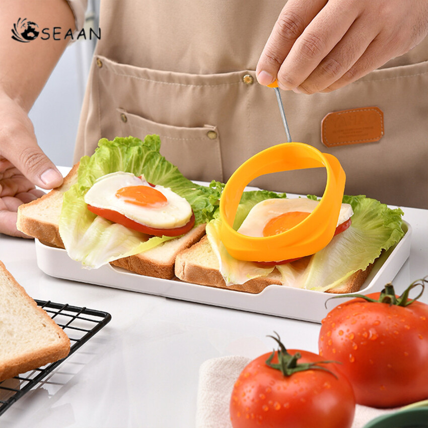 Egg Fried Mold Double-Sided Round Convenient Omelet Moulds Silicone Tools Pancake Maker Molds Frying Pan Accessories