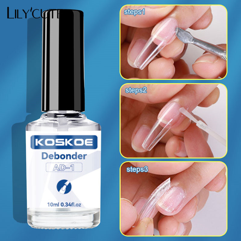 LILYCUTE KOSKOE 10Ml Keo Debonder Để Tẩy Móng Tay Giả Chất Lỏng Hòa Tan