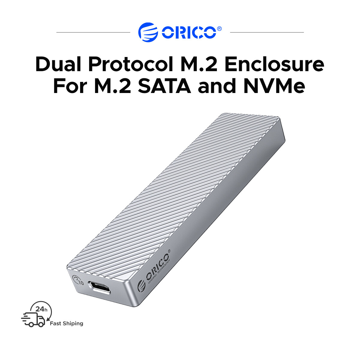 ORICO Hộp Đựng SSD M.2 Giao Thức Kép Hỗ Trợ Ổ SSD M2 NVMe SATA NGFF 10Gbps PCIe M Key 6Gbps Vỏ Bọc Ổ Cứng USB C Phím M & B