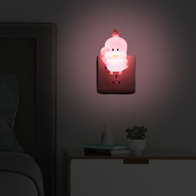 Dễ thương Vịt chuyển đèn ngủ LED phòng ngủ Đèn đầu giường ngủ sáng tạo ánh sáng ban đêm mới