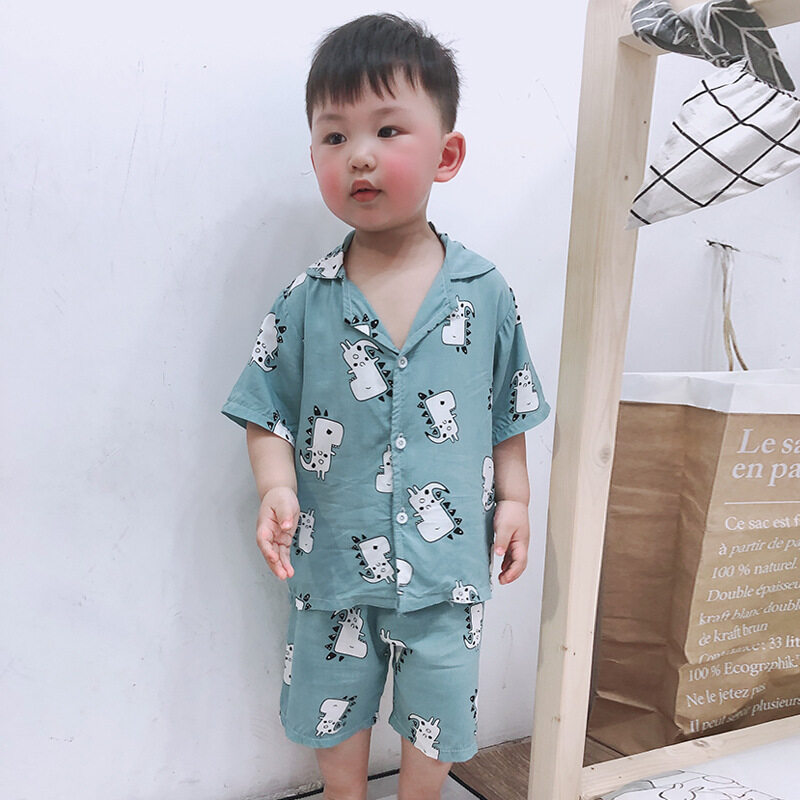 Nơi bán Phong Cách Hàn Quốc Cho Trẻ Em Ngắn Tay Mềm Cotton Pijama Lụa
