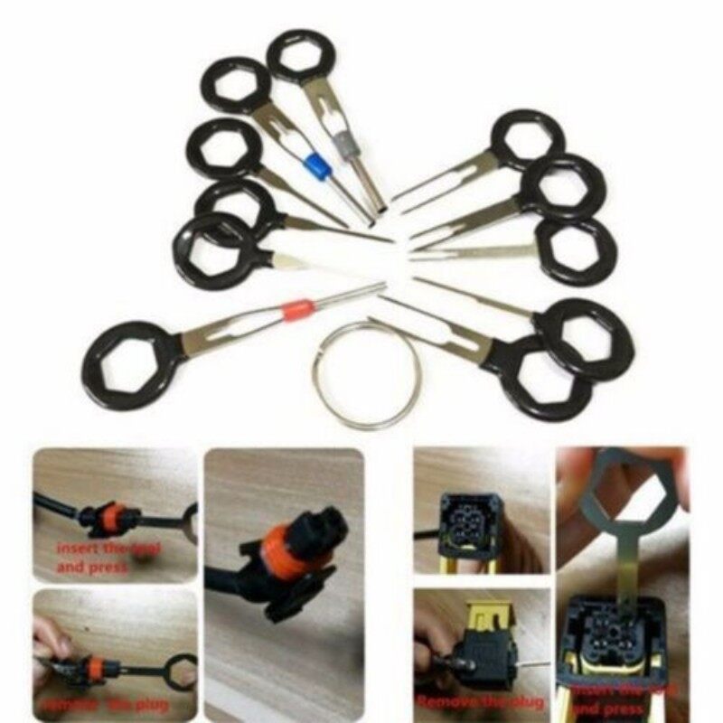 [Bhkasdi] 21 cái dây Xe thiết bị đầu cuối dụng cụ loại bỏ hệ thống nối dây điện dụng cụ tháo Chốt hãm dụng cụ kéo cho hầu hết các thiết bị đầu cuối kết nối