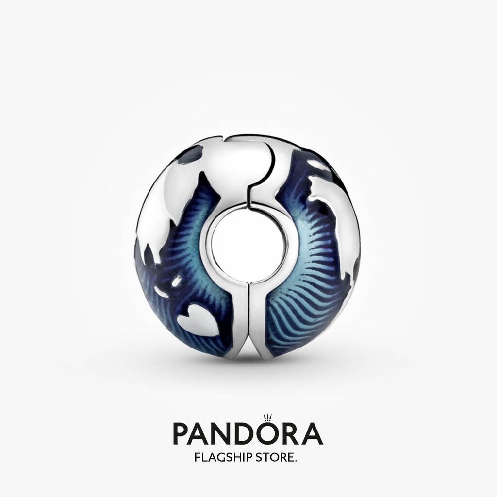 Hot 2023 Pandora Blue Globe Clip Charm