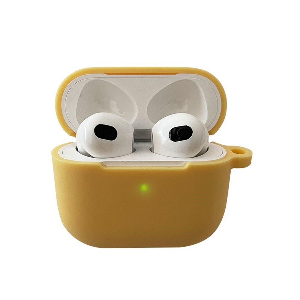 1PC Morandi Solid Color Soft Silicone Cover with Hook For Apple AirPods 3rd Gen Bluetooth Earphone Protective Case Shell