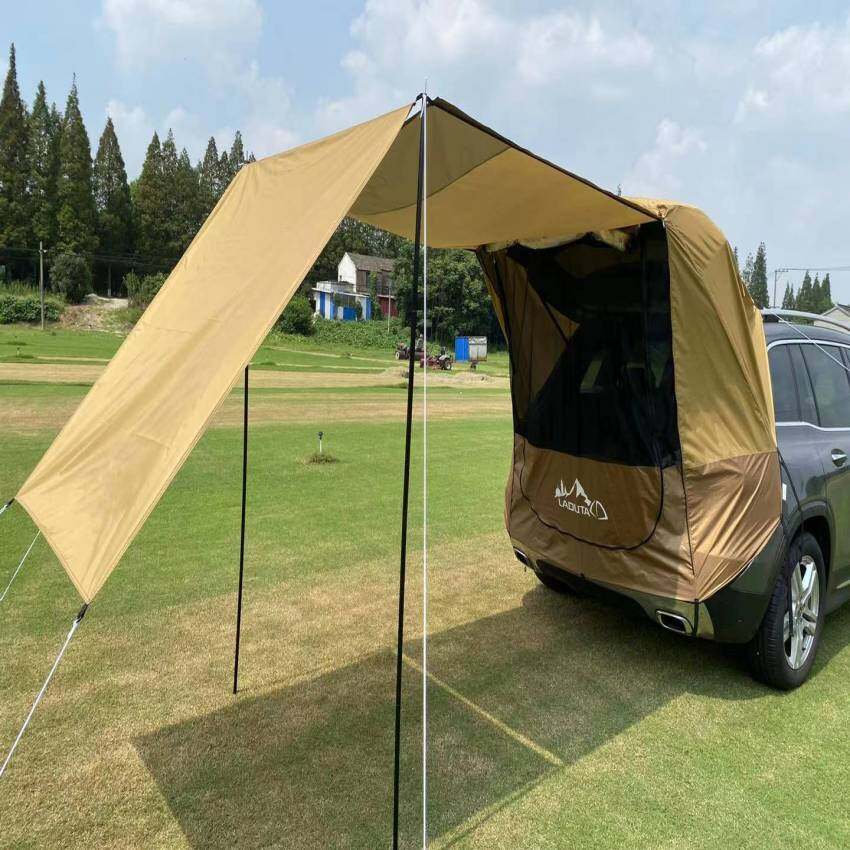 1PC Tent For Car Rear, Windproof, Sun Protection, Waterproof, Car Camping Tent For Outdoor Camping, SUVS, Cars, Estates