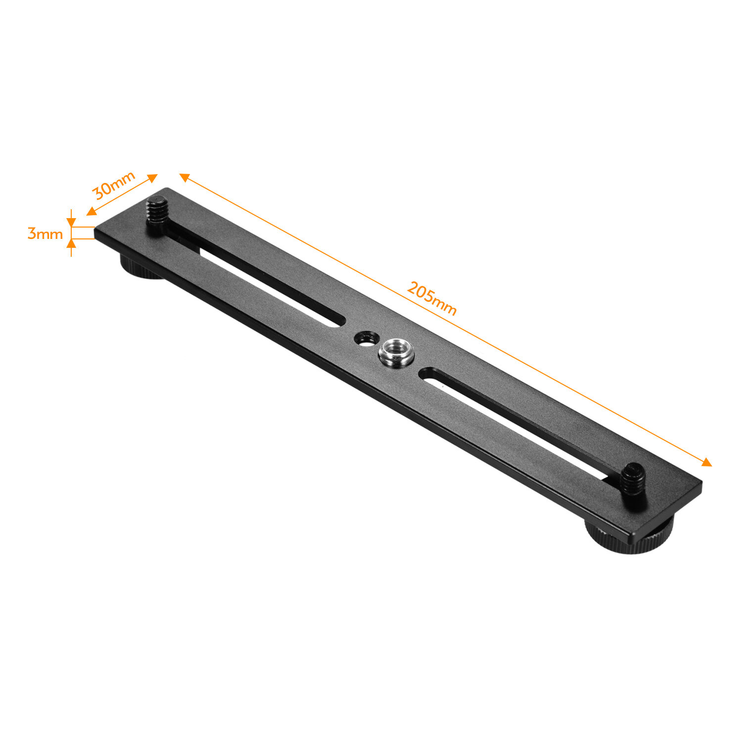 Andoer Giá Đỡ Ba Chân Gắn Camera Kép Thanh Mở Rộng Giá Đỡ Đèn Flash Máy Ảnh Với Vít 1/4 Inch, Micro Đế Đèn LED Cho Máy Ảnh DSLR