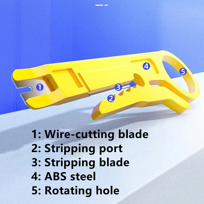Hanlu Mini Wire Stripper Crimper Plier Crimping Cable Punch Stripping Multi Tool