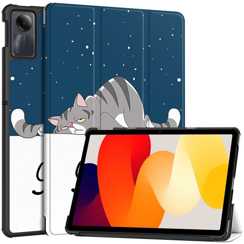 PU leather case for Redmi Pad SE flip cover RedmiPadSE anti-crack casing protective shell stand holder
