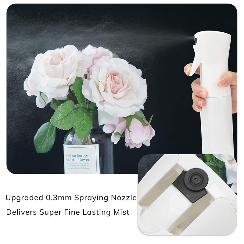 LouisWill Empty Spray Bottle, Mist Sprayer Fine Mist Spray Bottle Ultra Fine Continuous Spray Water Bottle for Hair Styling, Plants, Cleaning, Misting & Skin Care (10oz/300ml)