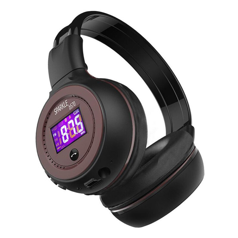 niceEshop Head-Mounted Bluetooth Headset Retractable Folding Built-In High-Definition Microphone Insertable TF Card FM Radio Singapore