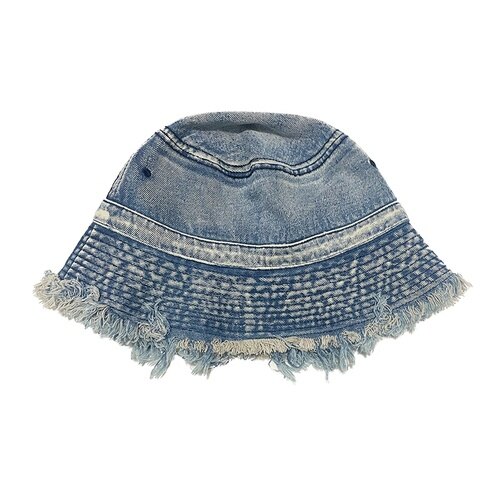 Cowboy Blue Fisherman Hat Women Broken Wind Old Water Wash Bucket Hat