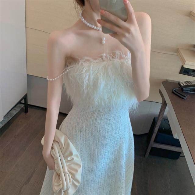 Đầm midi nữ lệch vai, váy ôm eo cách tân, đầm dự tiệc