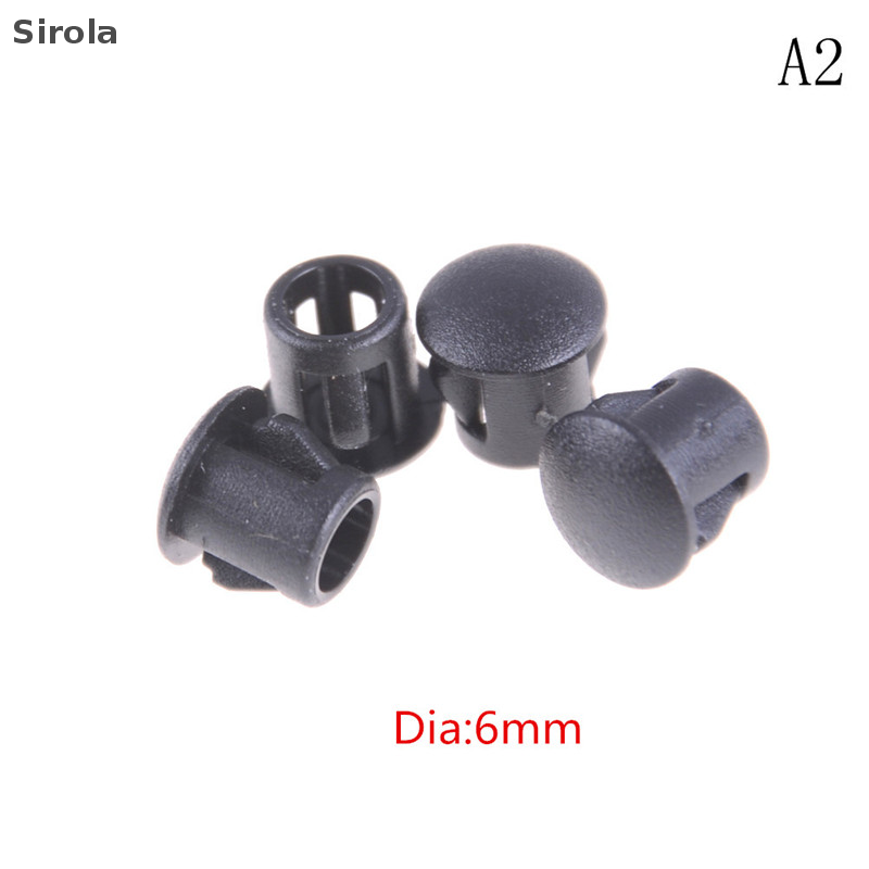 [Sirola] 4 cái nắp nắp bịt đầu ống cắm lỗ ống tròn bằng nhựa màu đen rất nhiều
