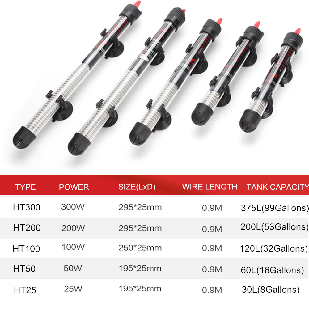 【HATELI】 （ 25W ） Phụ Kiện Hồ Cá, Cần Sưởi Bể Cá Thanh Gia Nhiệt Không Đổi Tự Động Cho Bể Cá Rùa Que Sưởi Ấm Nhiệt Độ Không Đổi Rod