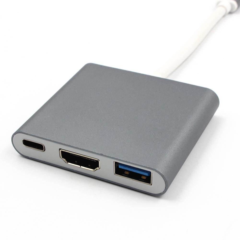 ☼3 in 1 USB 3.1 Type-C to 4K UHD HDMI USB-C hub adapter for MacBook